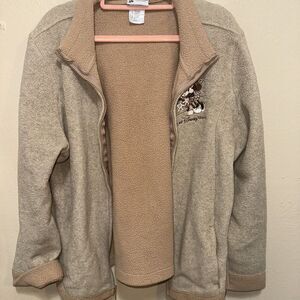 Walt Disney World Embroidered Mickey & Minnie Mouse Fleece Jacket Large